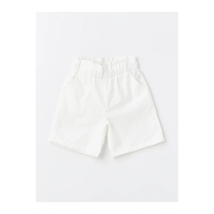 Beli Lastikli Fisto Detaylı Kız Çocuk Şort
