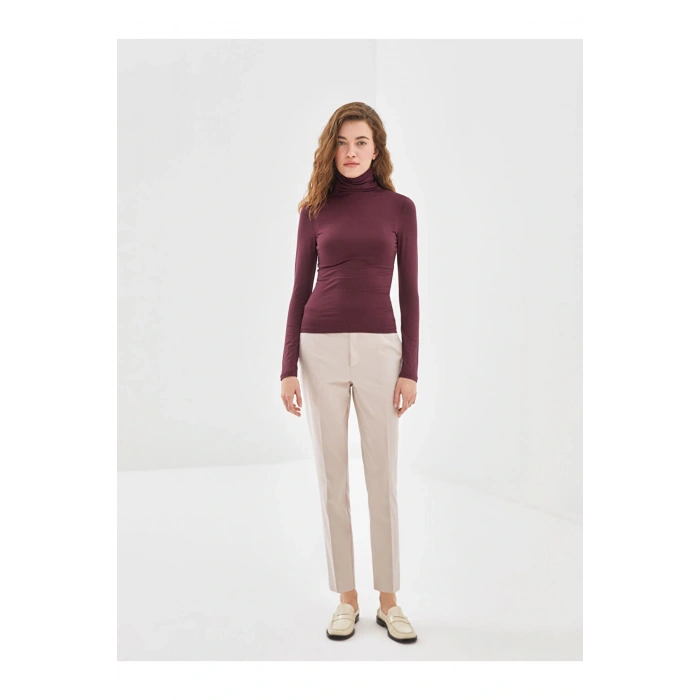 Beli Lastikli Havuç Kesim Kadın Pantolon