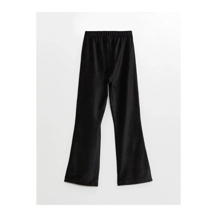 Beli Lastikli İspanyol Paça Kadife Kız Çocuk Tayt