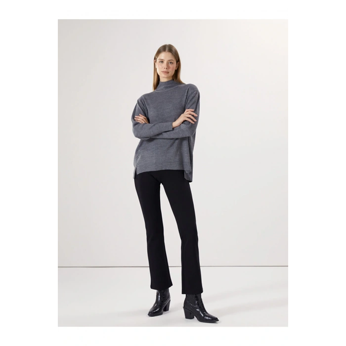 Beli Lastikli İspanyol Paça Kadın Tayt Pantolon