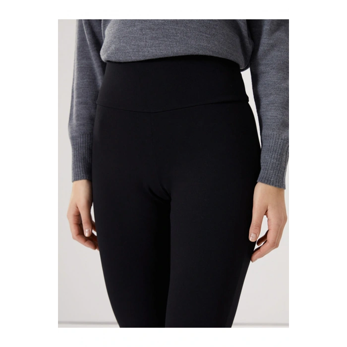 Beli Lastikli İspanyol Paça Kadın Tayt Pantolon