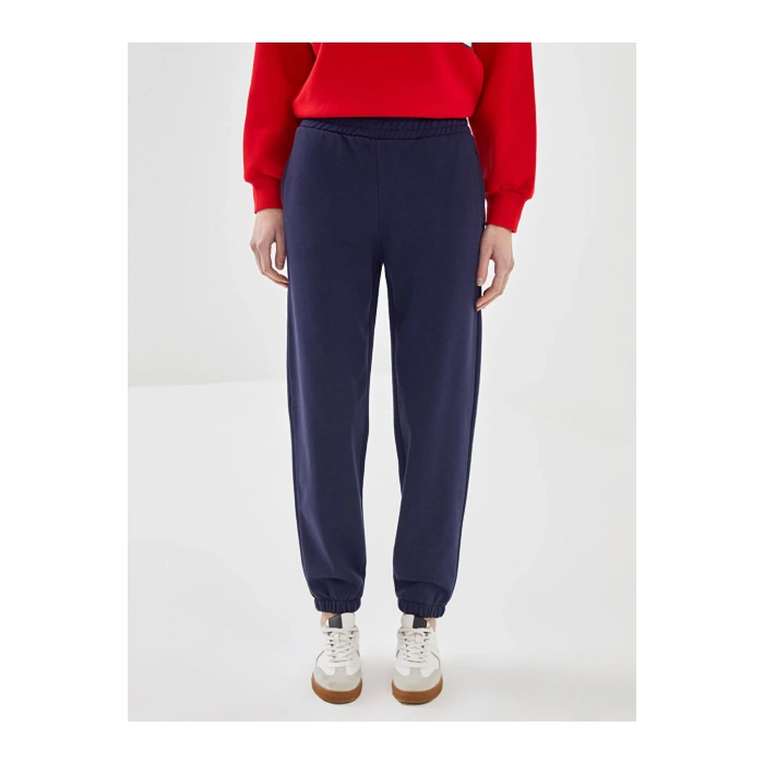 Beli Lastikli Kadın Kalın Jogger Eşofman Altı