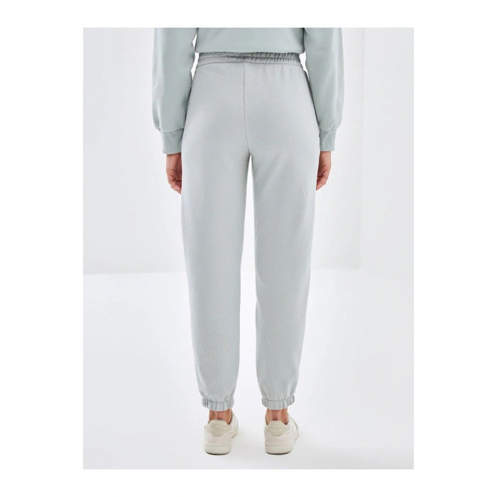 Beli Lastikli Kadın Kalın Jogger Eşofman Altı