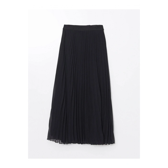 Beli Lastikli Kadın Pileli Etek