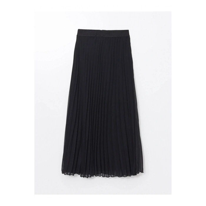 Beli Lastikli Kadın Pileli Etek