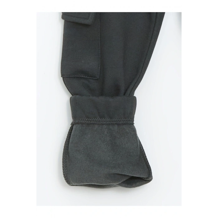 Beli Lastikli Kalın Basic Erkek Çocuk Jogger Eşofman Altı