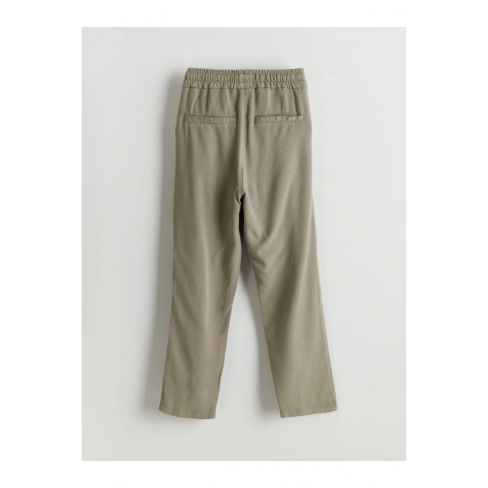 Beli Lastikli Keten Karışımlı Erkek Çocuk Pantolon