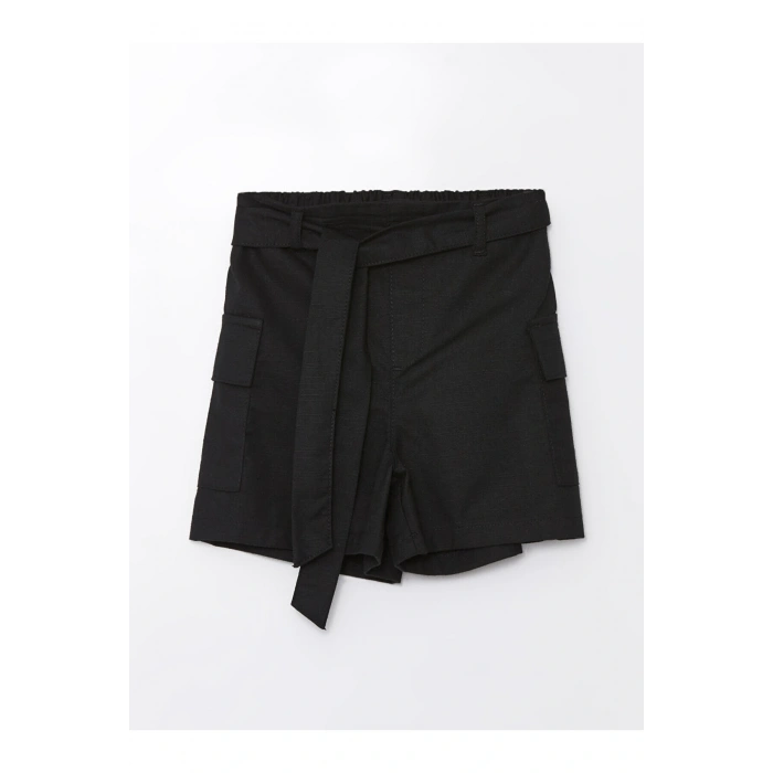 Beli Lastikli Kız Çocuk Şort