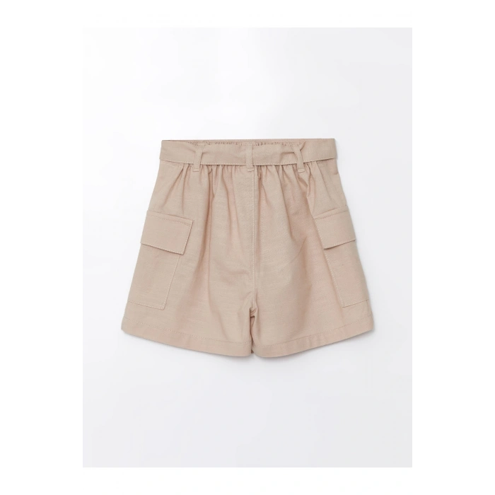 Beli Lastikli Kız Çocuk Şort