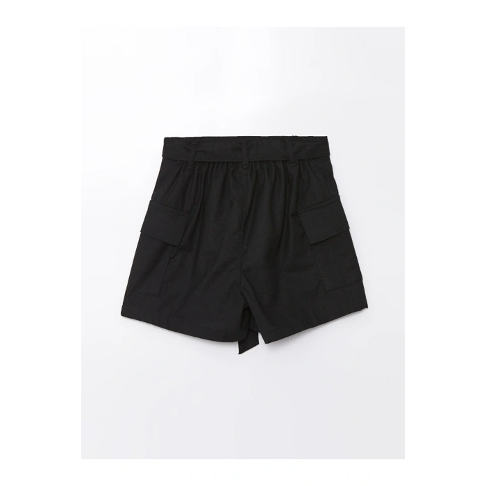 Beli Lastikli Kız Çocuk Şort