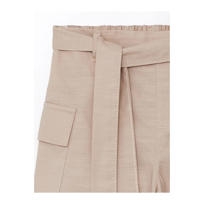 Beli Lastikli Kız Çocuk Şort