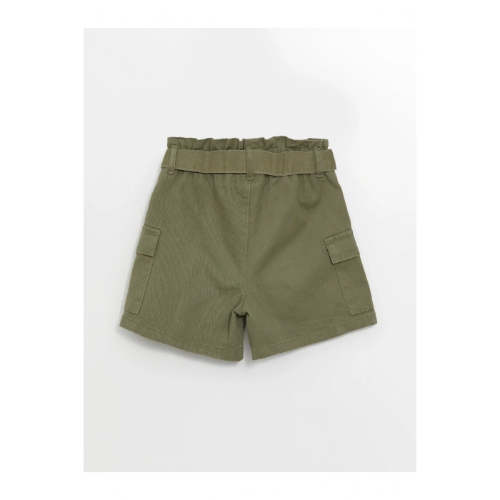 Beli Lastikli Kız Çocuk Şort