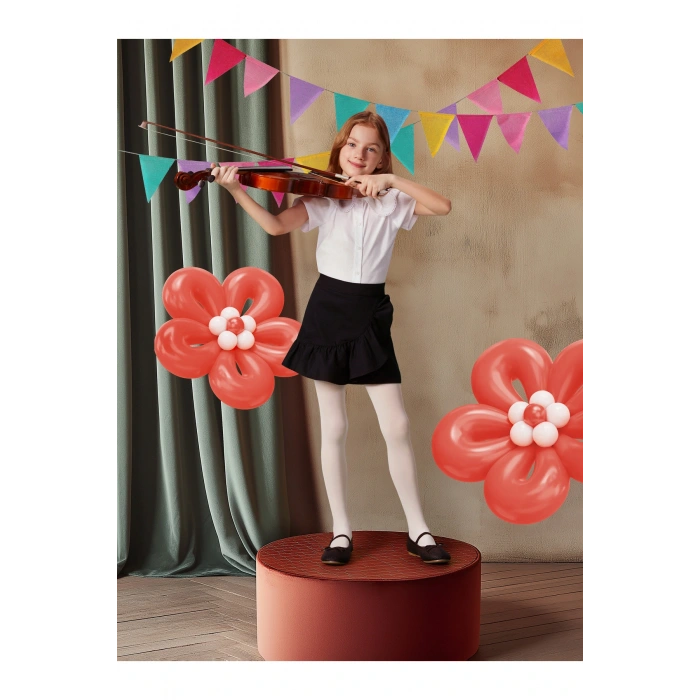 Beli Lastikli Kız Çocuk Şort Etek