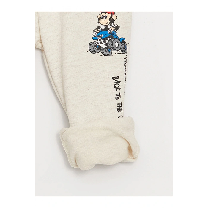 Beli Lastikli Nostaljik Maymun Baskılı Erkek Bebek Eşofman Alt