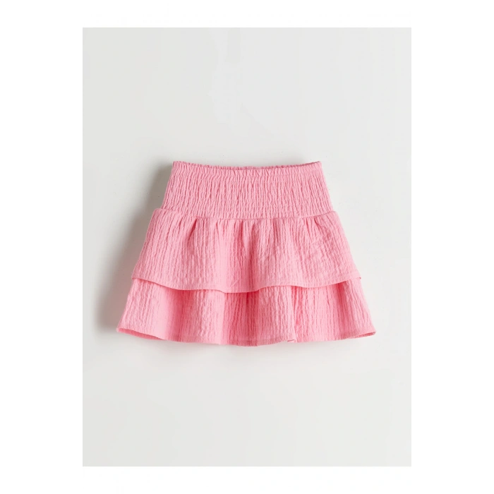 Beli Lastikli Pileli Kız Çocuk Etek