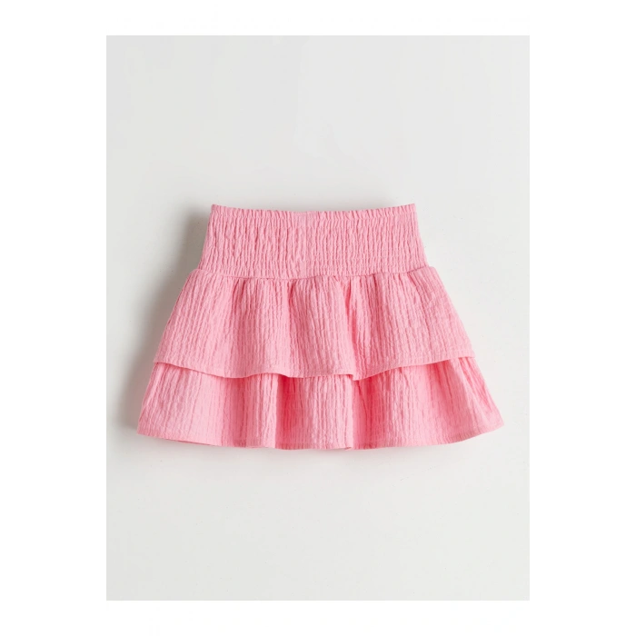 Beli Lastikli Pileli Kız Çocuk Etek