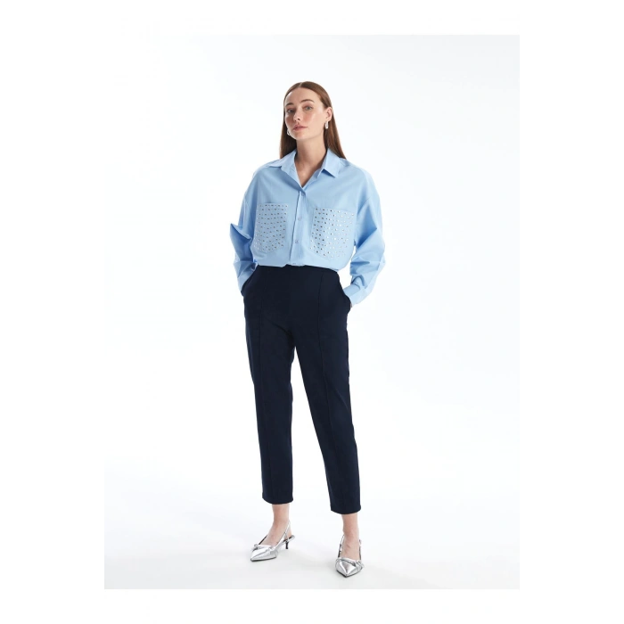 Beli Lastikli Standart Fit Kadın Pantolon