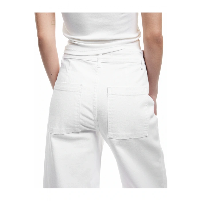 Beyaz Kadın Jean Pantolon 5SAL40007MW