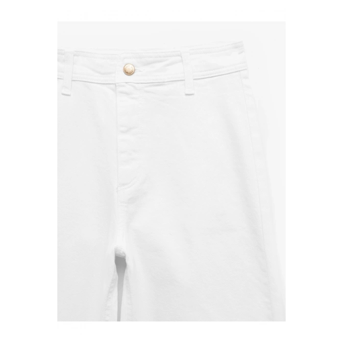 Beyaz Kadın Jean Pantolon 5SAL40007MW