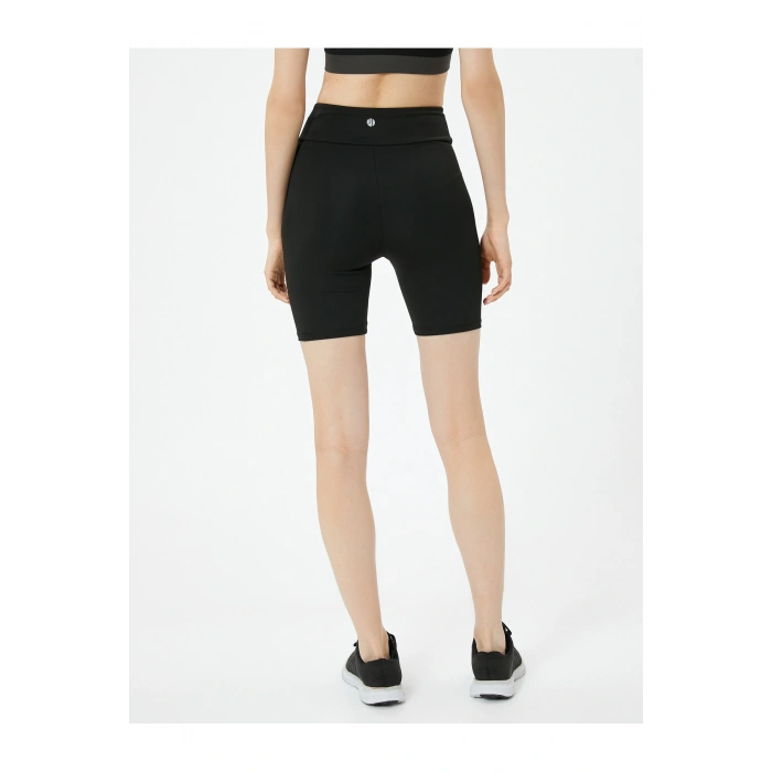 Biker Tayt Yüksek Bel Slim Fit İnterlok