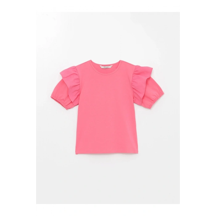 Bisiklet Yaka Basic Kısa Kollu Kız Çocuk Tişört