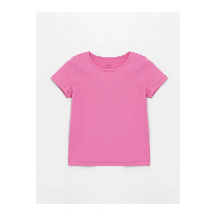 Bisiklet Yaka Basic Kısa Kollu Kız Çocuk Tişört