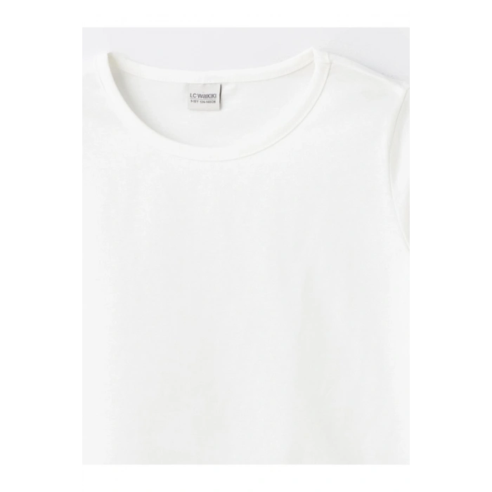 Bisiklet Yaka Basic Kısa Kollu Kız Çocuk Tişört