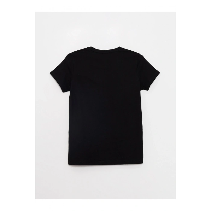 Bisiklet Yaka Basic Kısa Kollu Pamuklu Kız Çocuk Tişört