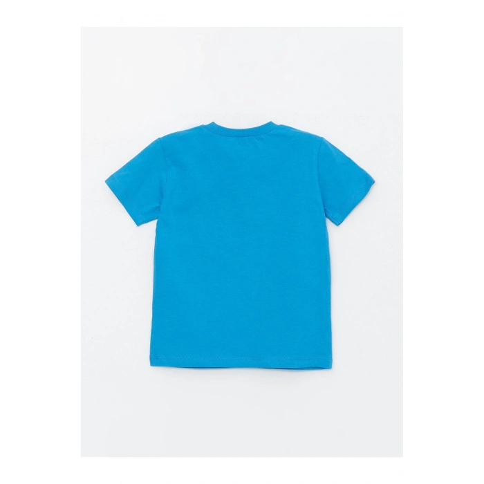 Bisiklet Yaka Baskılı Erkek Bebek Tişört ve Şort 2li Takım