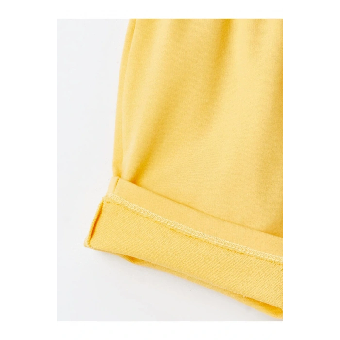 Bisiklet Yaka Baskılı Erkek Bebek Tişört ve Şort 2li Takım