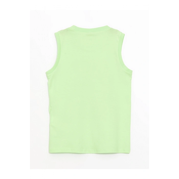 Bisiklet Yaka Baskılı Erkek Çocuk Atlet