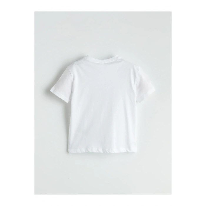 Bisiklet Yaka Baskılı Erkek Çocuk Tişört