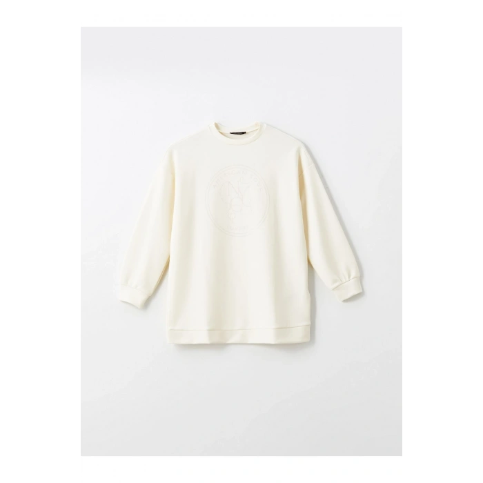 Bisiklet Yaka Baskılı Kadın Tunik