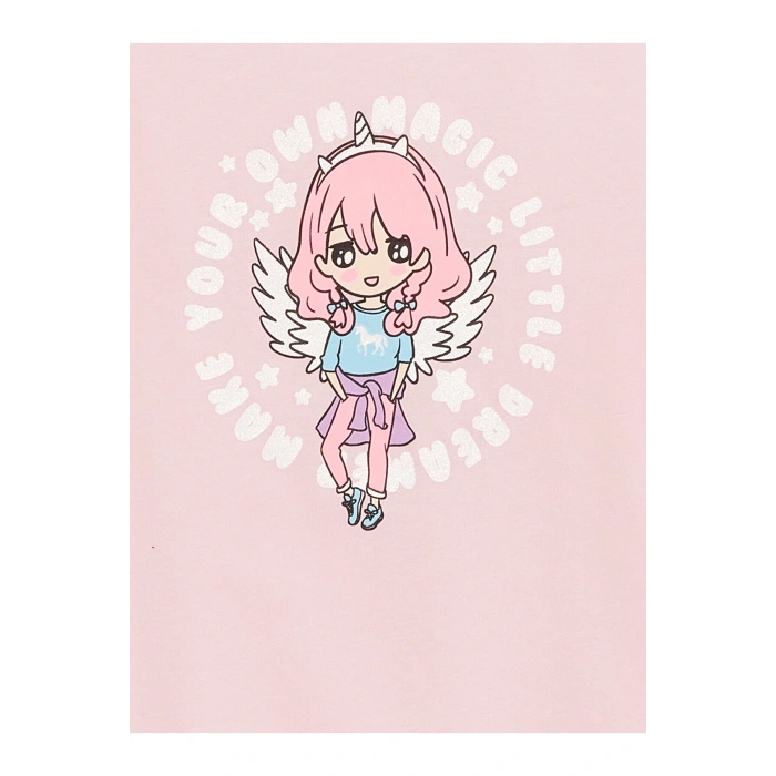 Bisiklet Yaka Baskılı Kız Çocuk Atlet