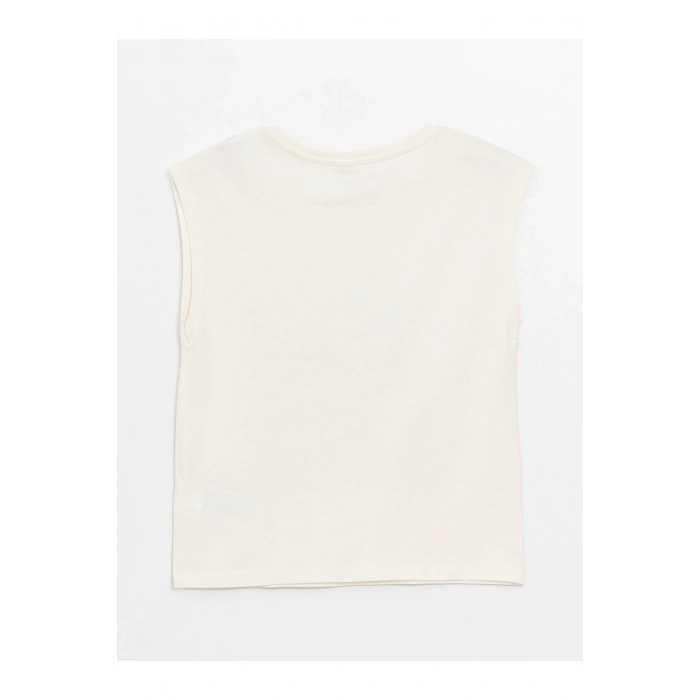 Bisiklet Yaka Baskılı Kız Çocuk Atlet