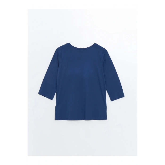 Bisiklet Yaka Çiçekli Kadın Bluz