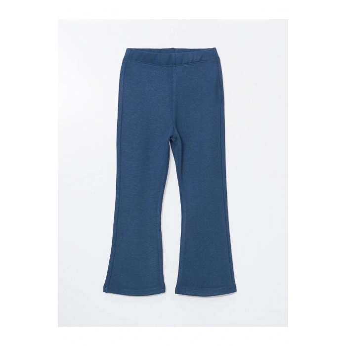 Bisiklet Yaka Çiçekli Kız Çocuk Sweatshirt ve Tayt Pantolon 2li