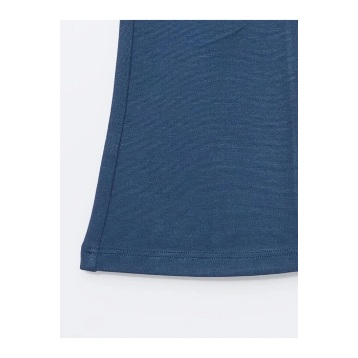 Bisiklet Yaka Çiçekli Kız Çocuk Sweatshirt ve Tayt Pantolon 2li