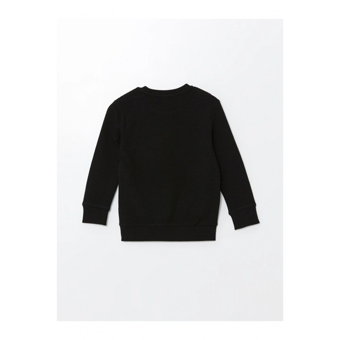 Bisiklet Yaka Dokulu Erkek Cocuk Sweatshirt - W4CA36Z4