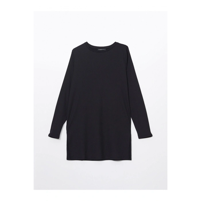 Bisiklet Yaka Dokulu Kadın Tunik