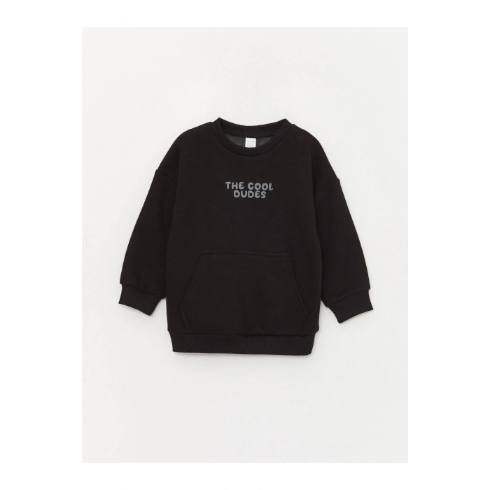 Bisiklet Yaka Erkek Bebek Sweatshirt ve Eşofman Alt 2li