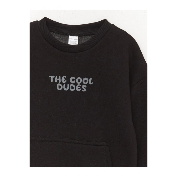 Bisiklet Yaka Erkek Bebek Sweatshirt ve Eşofman Alt 2li