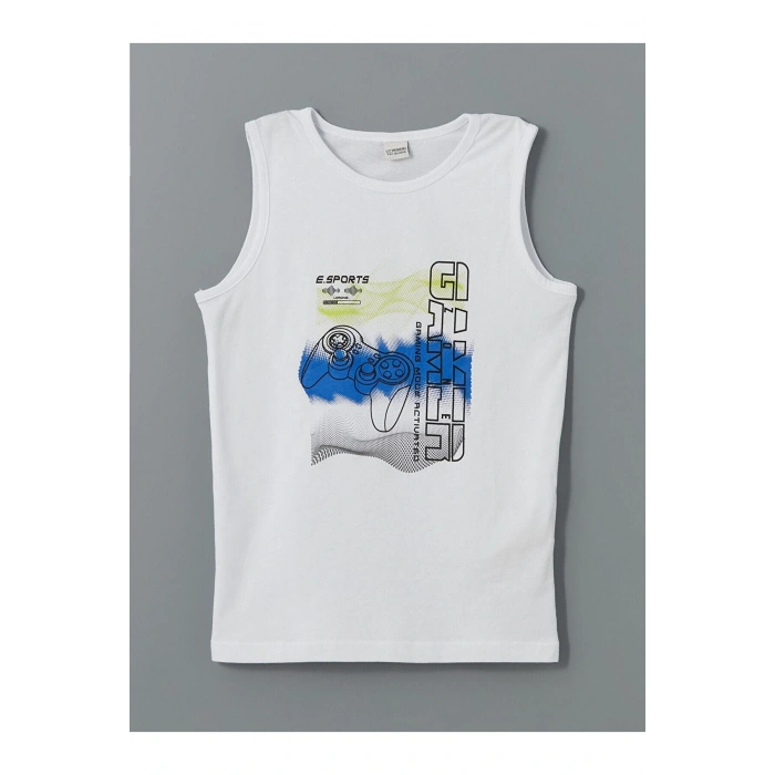 Bisiklet Yaka Erkek Çocuk Atlet Ve Deniz Şortu (S5)