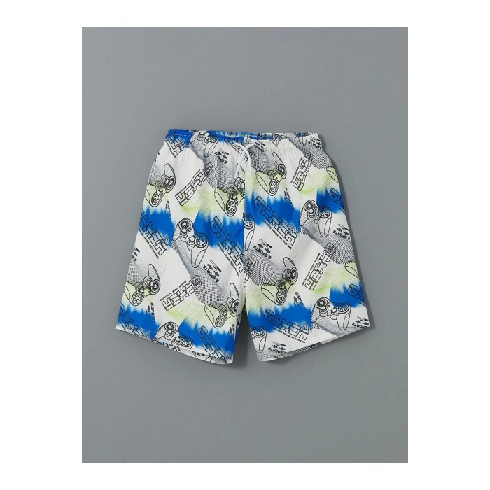 Bisiklet Yaka Erkek Çocuk Atlet Ve Deniz Şortu (S5)