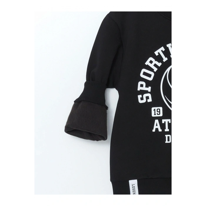 Bisiklet Yaka Erkek Çocuk Kalın Sweatshirt