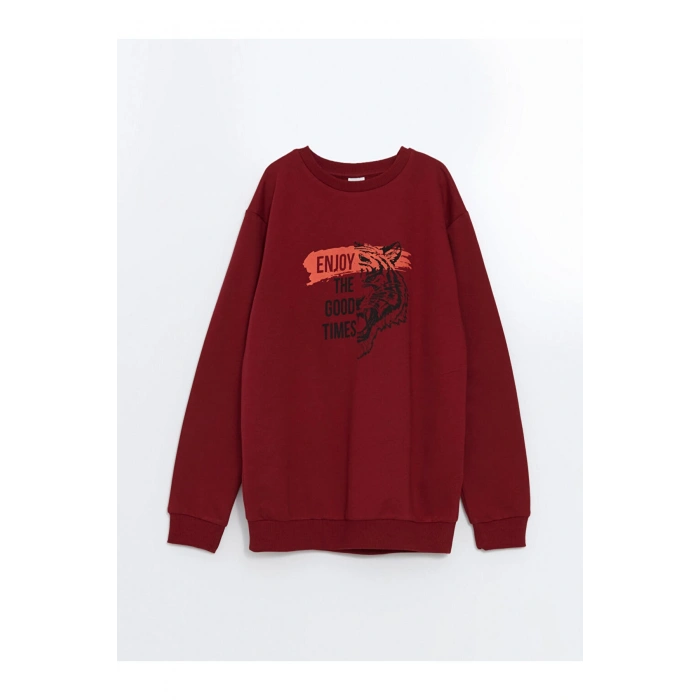 Bisiklet Yaka Erkek Çocuk Sweatshirt