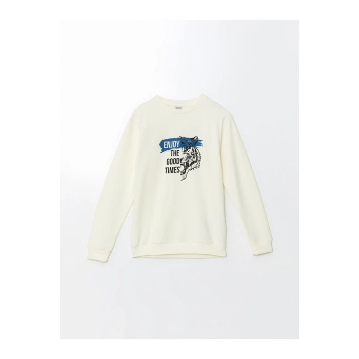 Bisiklet Yaka Erkek Çocuk Sweatshirt