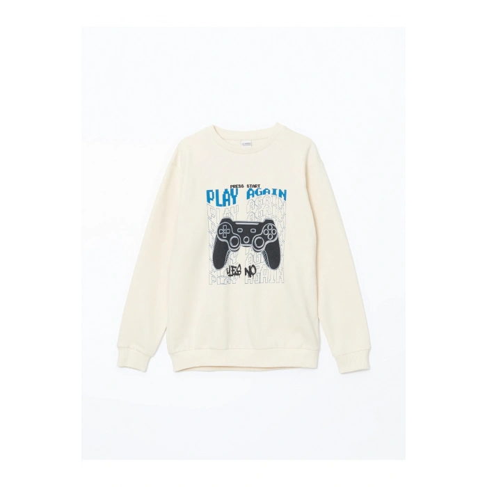 Bisiklet Yaka Erkek Çocuk Sweatshirt