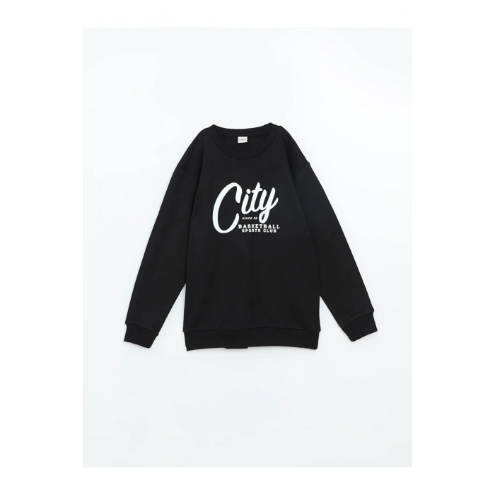 Bisiklet Yaka Erkek Çocuk Sweatshirt