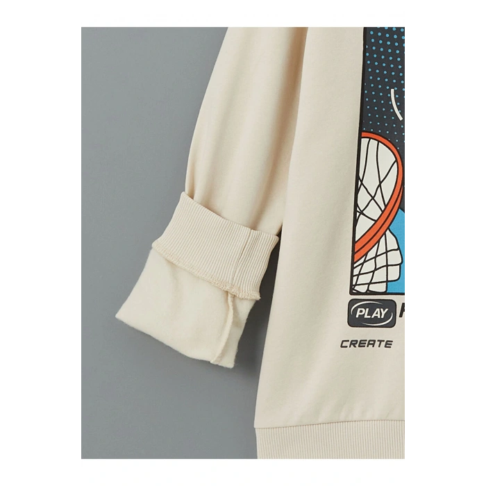 Bisiklet Yaka Erkek Çocuk Sweatshirt